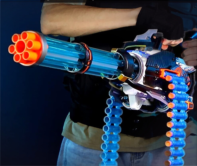 Nothing Flings Foam Like a Full-On Nerf Gatling Blaster